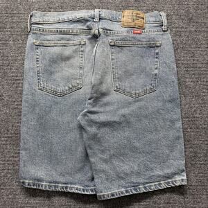 Wrangler Denim Shorts Mens W32 Light Wash Blue Bermuda 5 Pocket Zip Fly